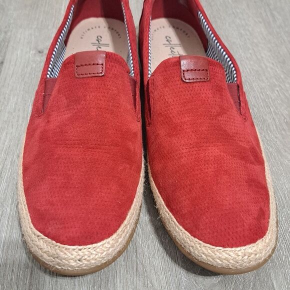 Clark's Collection Ultimate Comfort Espadrille Leather Suede Slip On Shoes Sz 9 - Picture 16 of 17